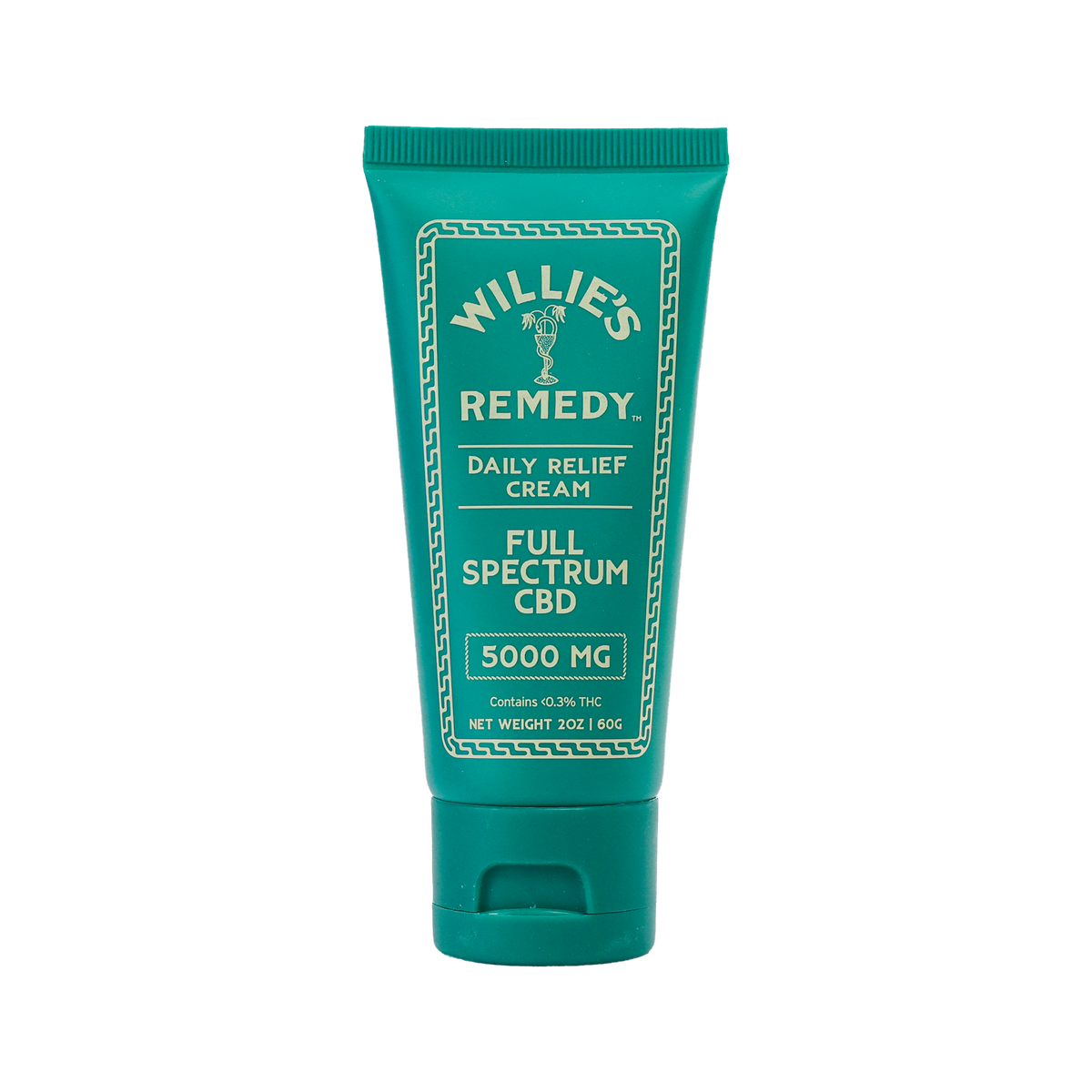 Front of the Willie's Remedy Daily Relief Cream tube