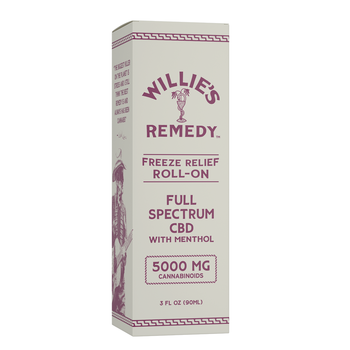 Box for Willie's Remedy Freeze Relief Roll-On, 5000mg full-spectrum CBD